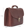 Sizes of I Medici Scafaftti Triple Gusset Briefcase in Chocolate