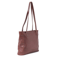 Side of I Medici Pavia Large Tote Bag in Chocolate
