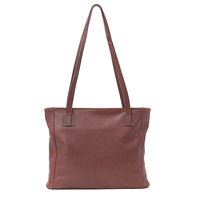 Rear of I Medici Pavia Large Tote Bag in Chocolate