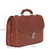 Sizes of I Medici Scafaftti Triple Gusset Briefcase in Brown