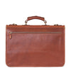 Rear of I Medici Scafaftti Triple Gusset Briefcase in Brown