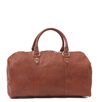 Rear of I Medici Borsone Ovale Uno Leather Carry on Duffel Bag, 20" Luggage