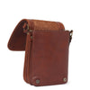 Side of I Medici Varese Small Crossbody Purse in Brown, Opened