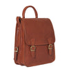 Side of I Medici Gela Vertical Briefcase Messenger Bag in Brown
