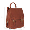 Sizes of I Medici Gela Vertical Briefcase Messenger Bag in Brown