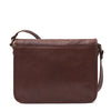 Rear of I Medici Asti Small Messenger Bag in Chocolate