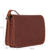 Sizes of I Medici Asti Small Messenger Bag in Brown