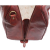 Zipper of I Medici 18" Small Italian Leather Duffel Bag, Travel Luggage