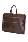 Terrida Marco Polo CARAVAGGIO Leather Travel Garment Bag in Dark Brown