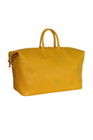 Rear of Terrida Murano Collection Leather Duffel Bag, Travel Carry On
