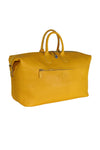 Terrida Murano Collection Leather Duffel Bag, Travel Carry On in Yellow