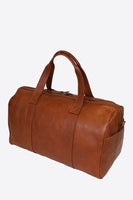 Rear of Terrida Marco Polo PICASSO Leather Duffle Bag 20" Travel Bag Carry on