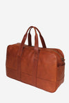 Rear of Terrida Marco Polo BELLINI 20" Leather Duffle Bag Travel Carry on Bag