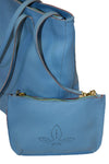 Side of Terrida Murano Collection Leather Shopping Tote for Women