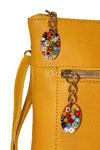 Zipper of Terrida Murano Collection Leather Shoulder Bag, Small Purse
