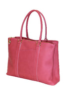 Terrida Murano Collection Leather Handbag, Top Handle Tote Bag in Pink