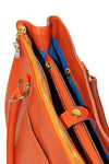 Zipper of Terrida Murano Collection Leather Handbag, Top Handle Tote Bag