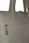 Zipper of Terrida Murano Collection Women's Leather Shoulder Bag Handbag