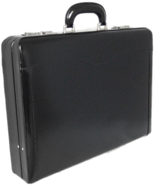Pratesi Radica Range Federico da Montefeltro 3.5" Attach Case, Hard Sided Briefcase in Black