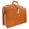 Pratesi Radica Range Brunelleschi Small Lawyer's Briefcase, Leather Attorney Bag in Mustard