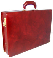 Pratesi Radica Range Machiavelli 3.5" Slim Attache Case, Hardsided Briefcase in Burgundy