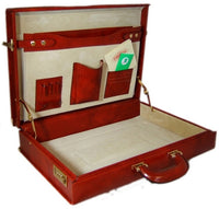 Inside of Pratesi Radica Range Machiavelli 3.5" Slim Attache Case, Hardsided Briefcase