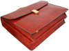 Bottom of Pratesi Radica Range Donatello Leather Briefcase, Flap Over Work Bag