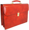 Pratesi Radica Range Donatello Leather Briefcase, Flap Over Work Bag in Brown